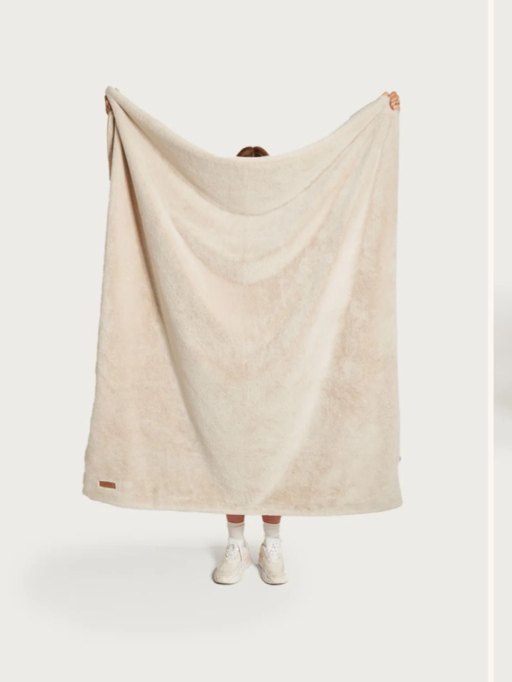 UnHide Plush Throw Blanket in  Beigebear- Ultra Soft Cozy Layer - Picture 2 of 5
